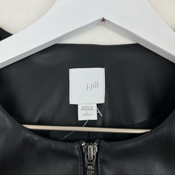 J. Jill Faux Leather Zip Jacket - Picture 4 of 10